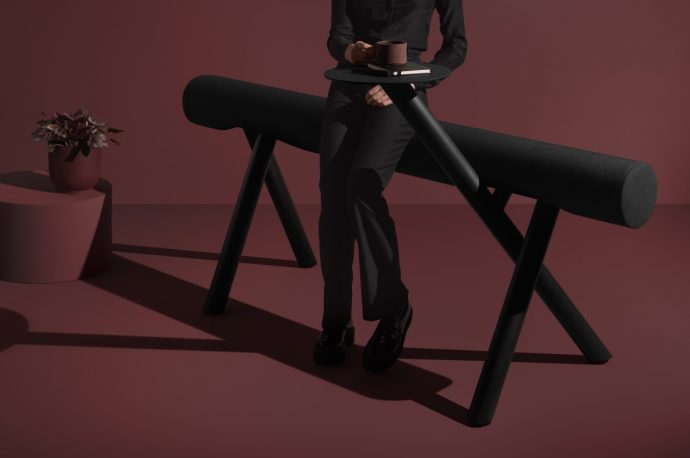 Space-saving perching seat encourages you to linger but not stay for long