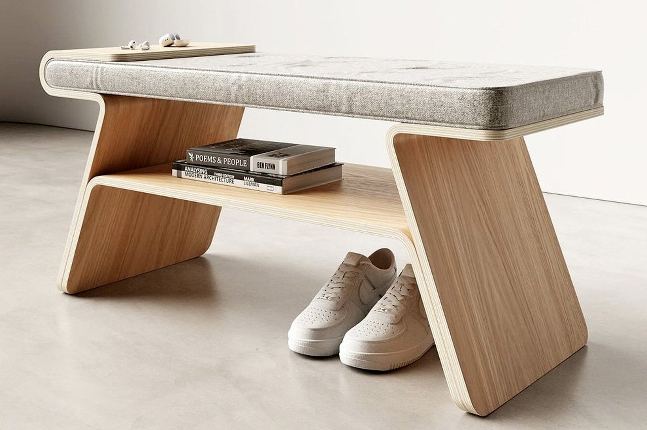 #This Minimal & Multifunctional Furniture Piece Serves As A Bench & A Shoe Rack