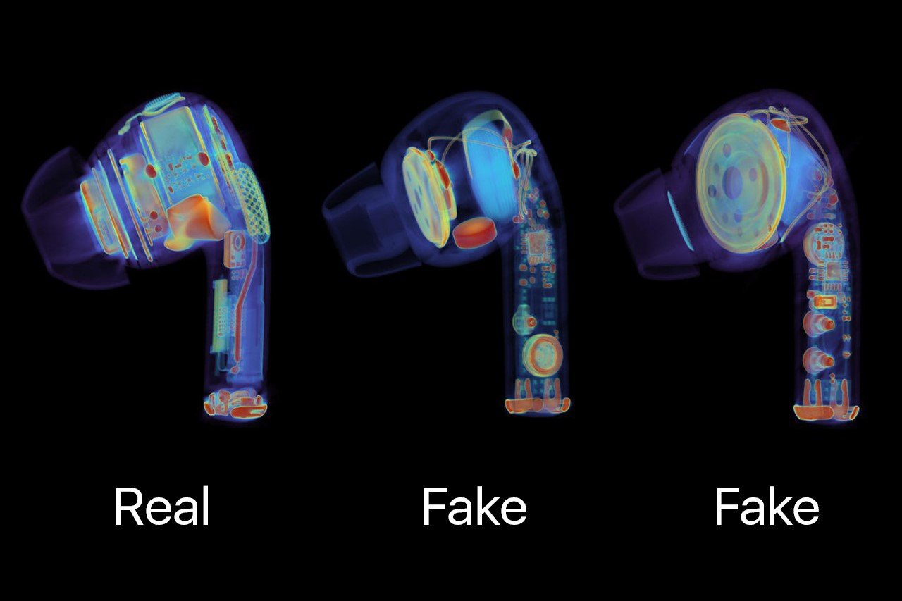 What's Inside A Fake AirPods Pro? CT Scans Show How Counterfeit Earbuds Are  Built - Yanko Design