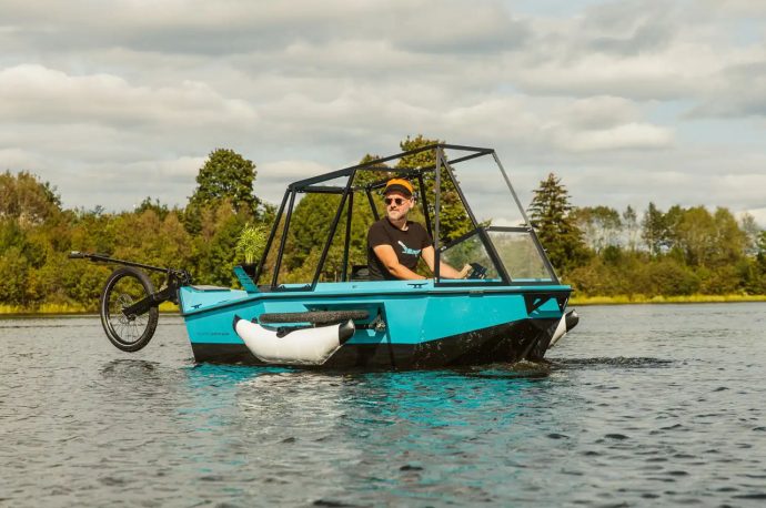 BeTriton unveils first affordable solution of a boat, camper, and trailer in one to tow behind your e-bike