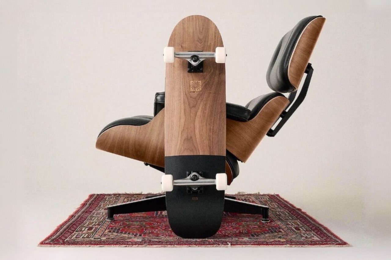#The Eames Lounge Chair gets reinvented as a dual-tone skateboard with a similar iconic aesthetic