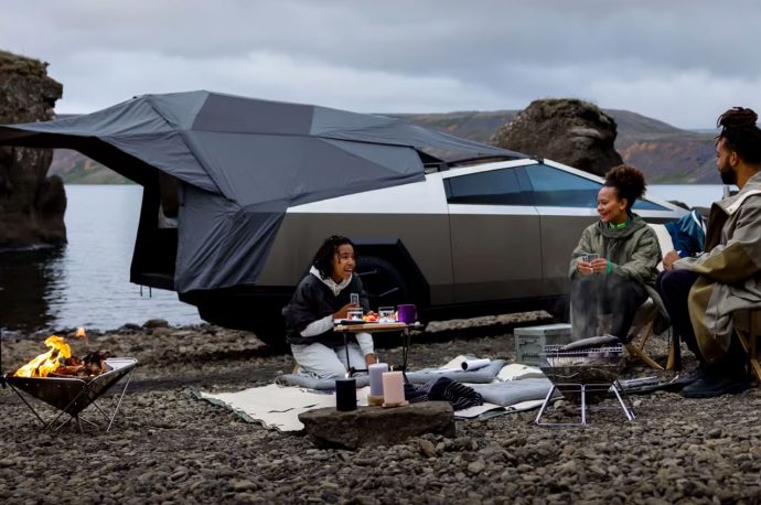 Basecamp Tent is Tesla’s own solution to transform the Cybertruck into a personal campsite anywhere