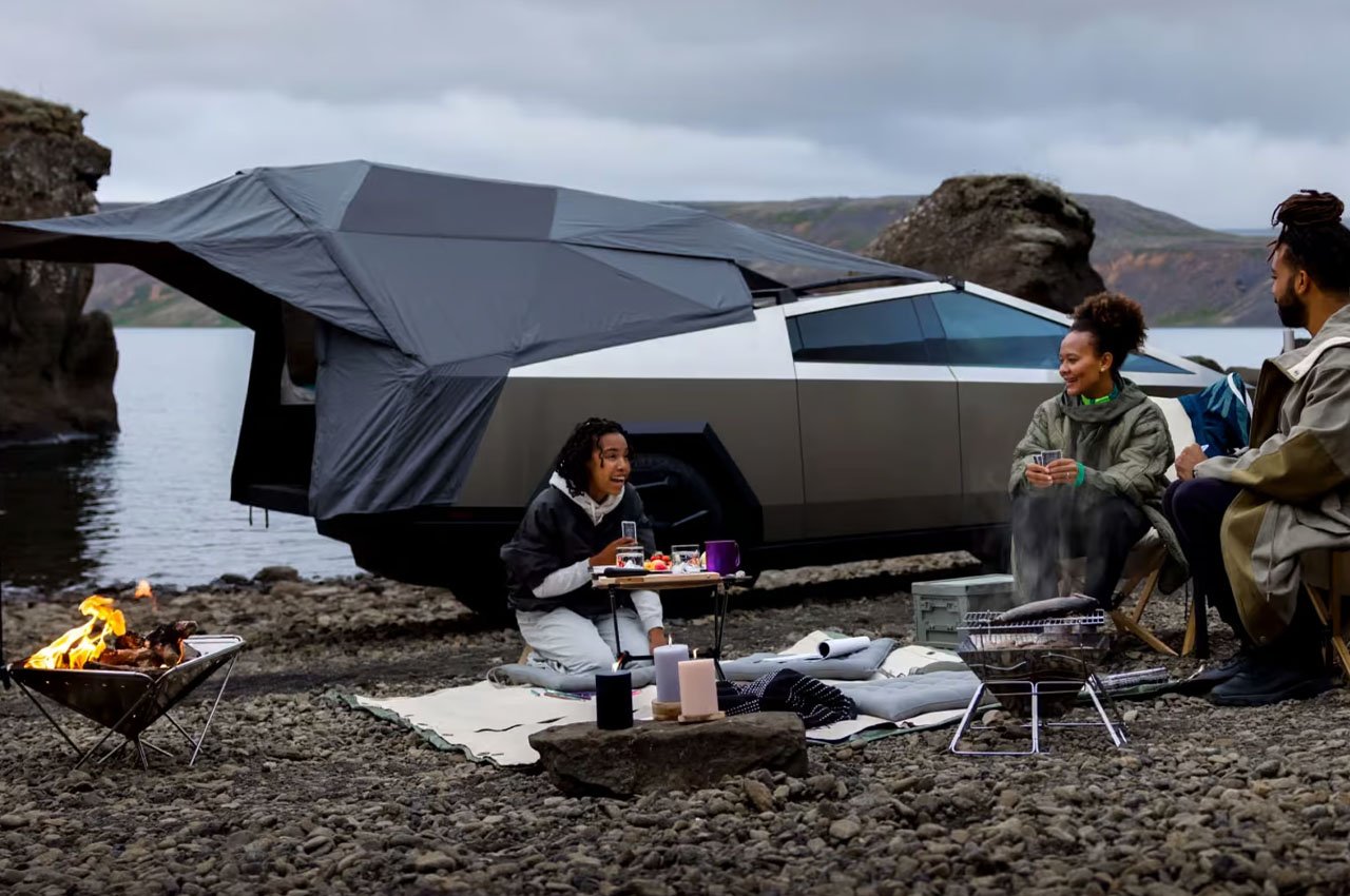 #Basecamp Tent is Tesla’s own solution to transform the Cybertruck into a personal campsite anywhere