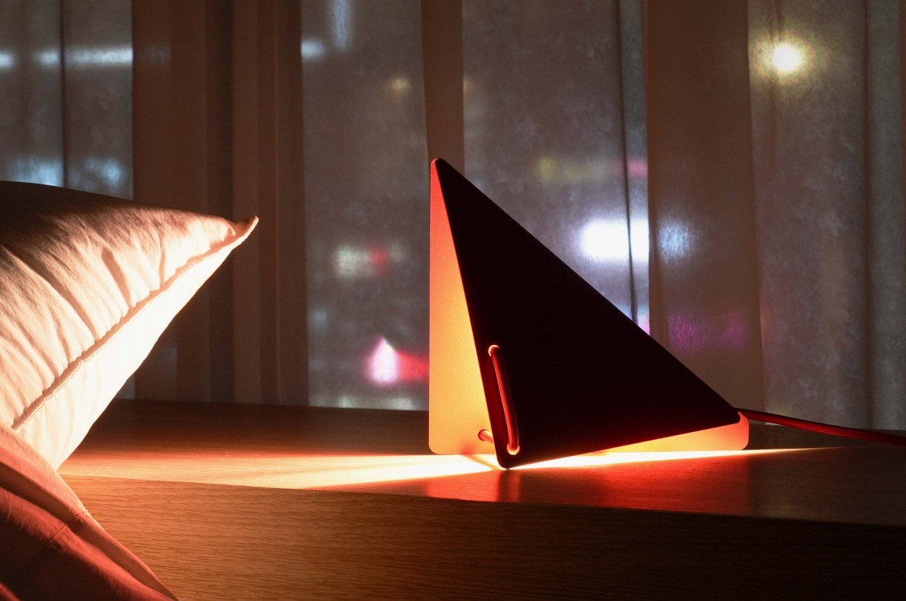 #Half-folded lamp brings back memories of paper toys and makeshift tents