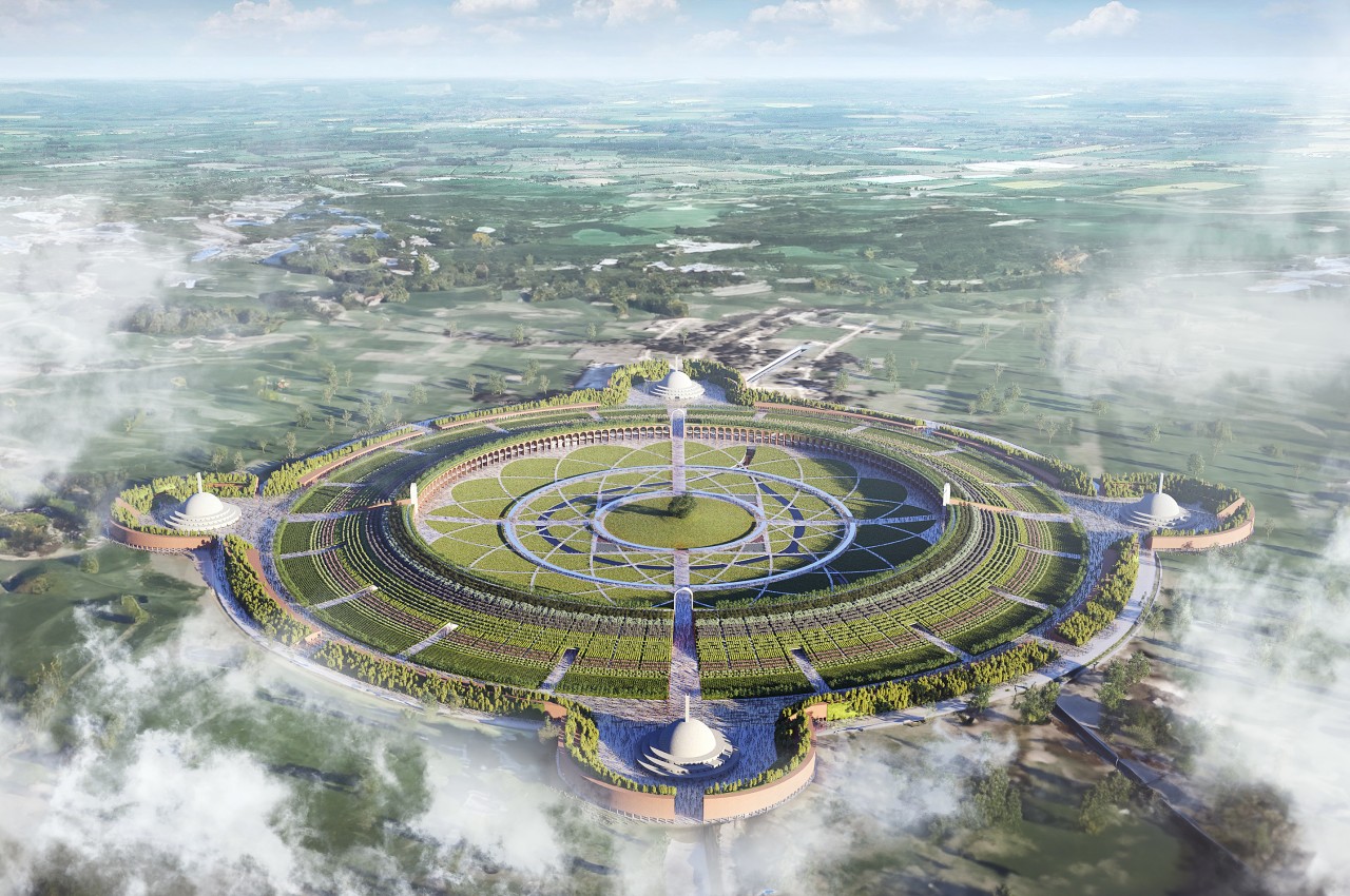 #Historical Buddhist site master plan looks like a fantasy biodiversity space