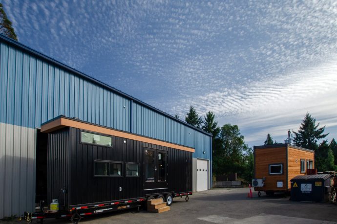 The Raven Is A Sleek All-Black Tiny Home That Supports a Full Off-Grid Flexible Lifestyle