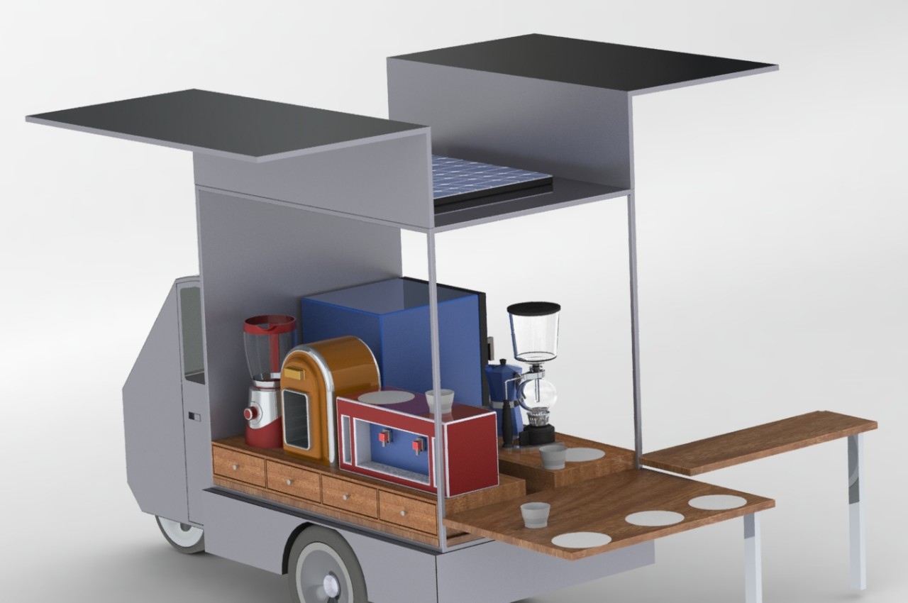 #Solar-powered coffee truck concept runs on green fuel to bring black fuel anywhere