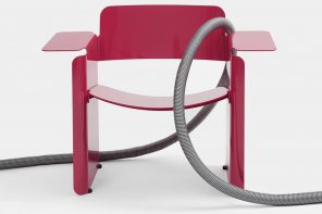 This aluminum lounge chair is built for easy repairs, not so much for comfort