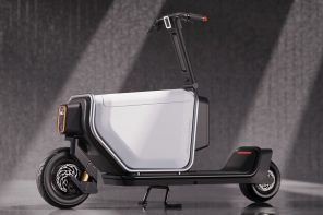 This utilitarian electric scooter is economical and faster way to move cargo in urban locales