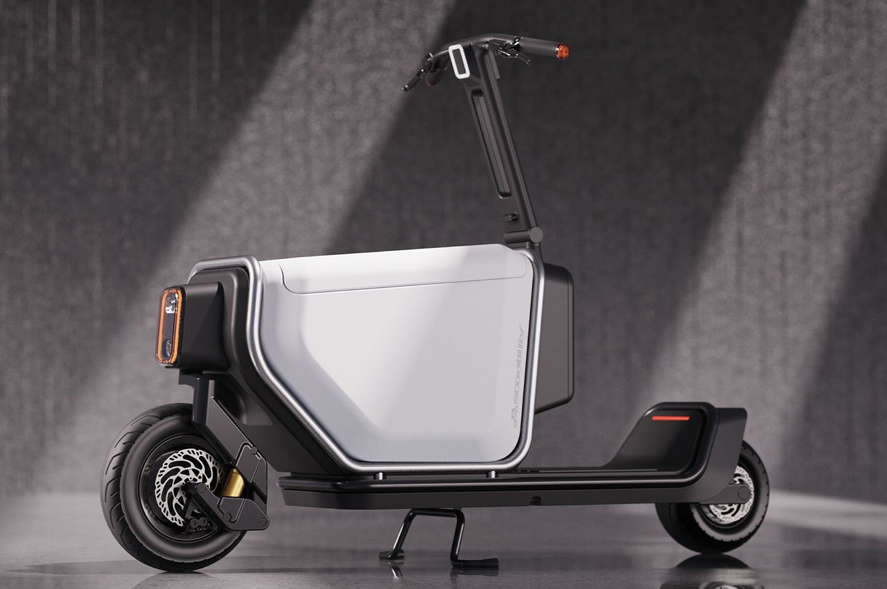 #This utilitarian electric scooter is economical and faster way to move cargo in urban locales