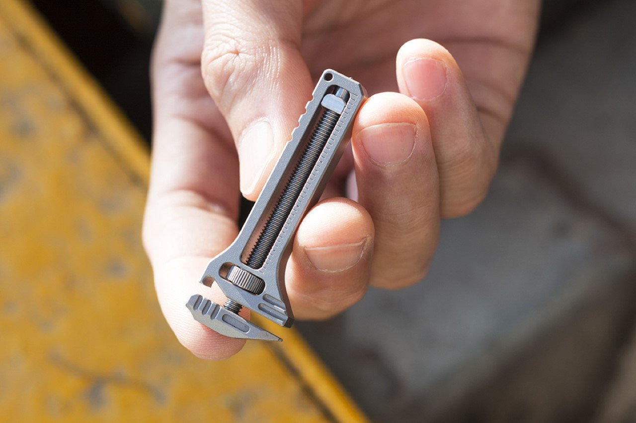 #This tiny Titanium EDC Tool performs 5 crucial tasks and fits on a keychain