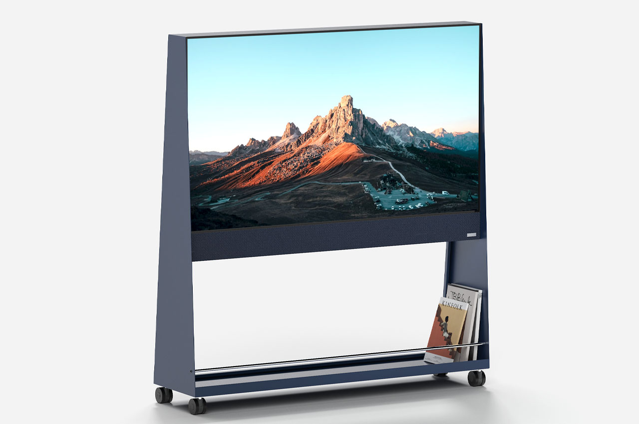 #This TV Trolley installed with a 55-inch screen is perhaps the most effective room divider