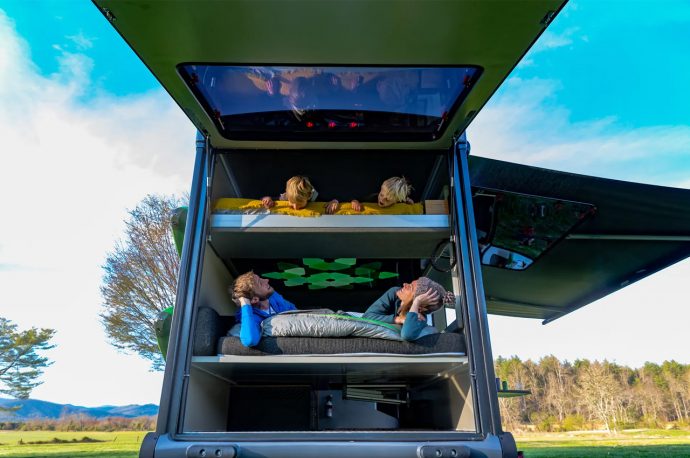 Vast travel trailer is exceptionally versatile camping solution with transforming amenities