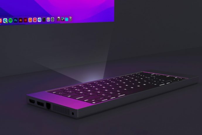 A MacBook without a Screen? This Apple Keyboard concept comes with a built-in Projector Display