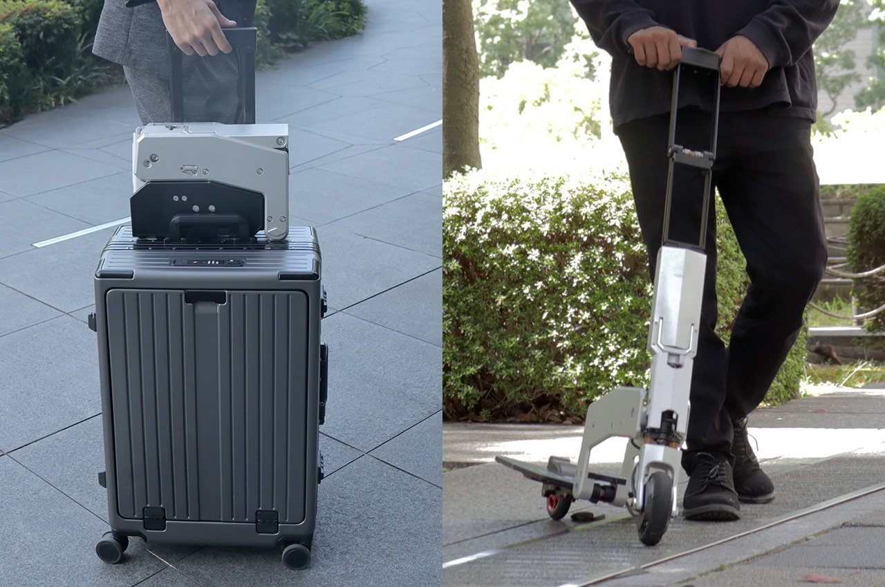 #Incredibly compact e-scooter folds into a laptop-sized suitcase for maximum mobility