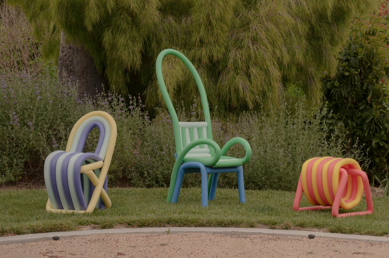 #Pool noodle furniture brings a spirit of play to both indoor and outdoor spaces