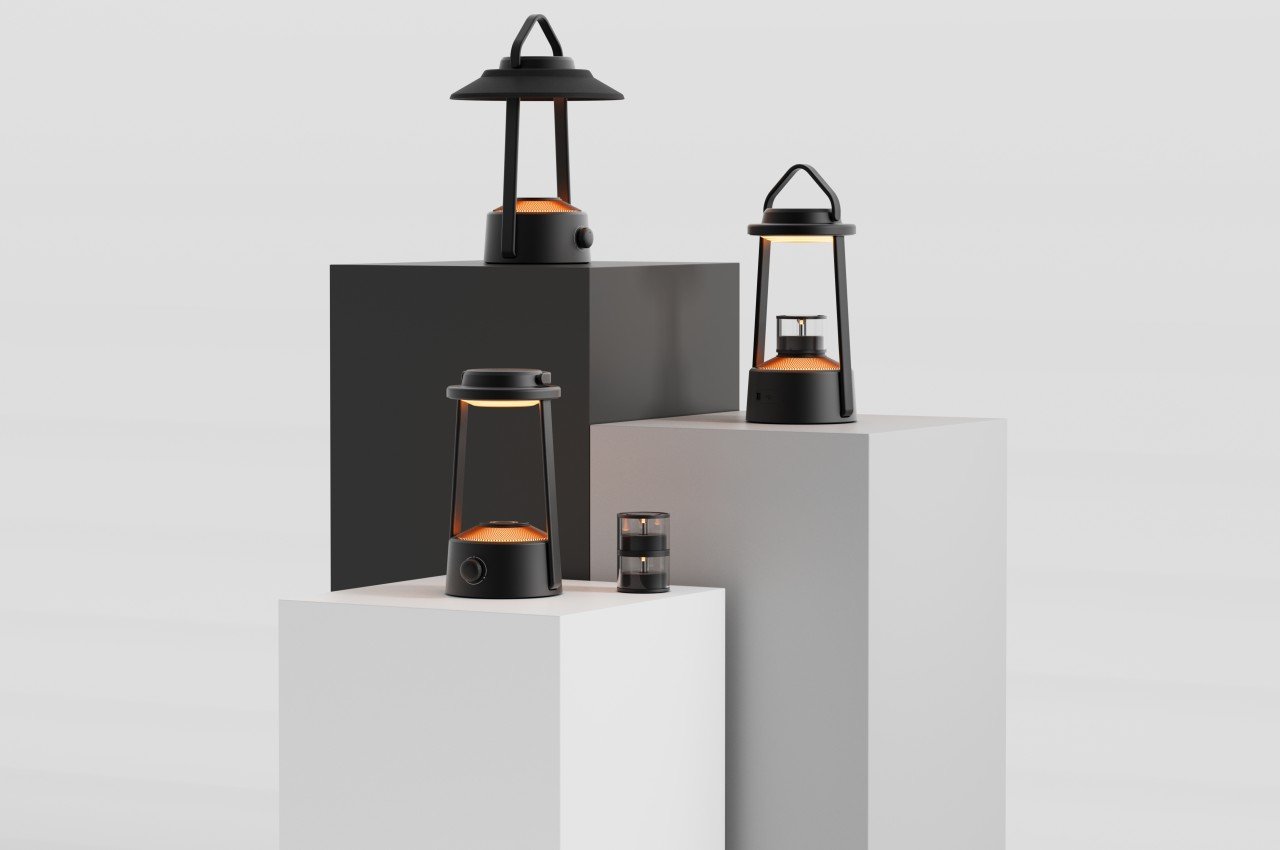 #Retro camping lantern concept gives the gas lamp a modern, playful flair