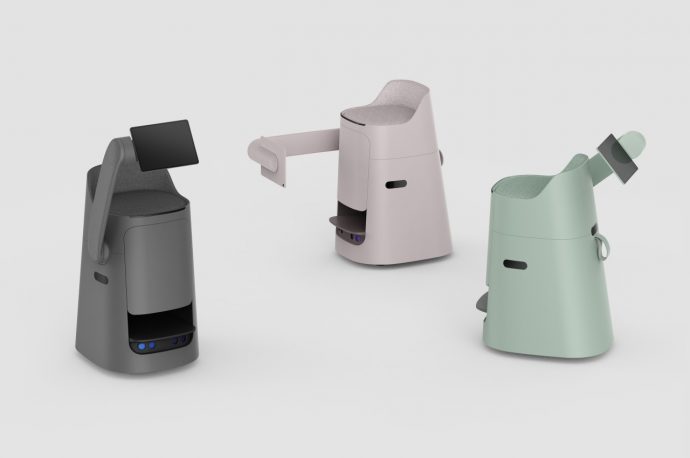 Service robot concept doubles as a chair and a tiny private office