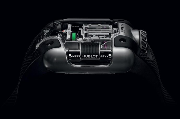 Strictly limited Hublot MP-10 Tourbillon Weight Energy System Titanium is futuristic time teller with vertical display