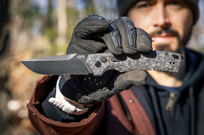 Tekto A3 Delta Tactical Knife with Forged Fiber Carbon Handle Exudes Power You Can Feel