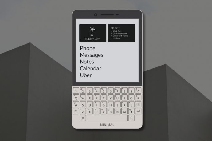 The Minimal Phone mixes BlackBerry and E Ink to minimize your phone use