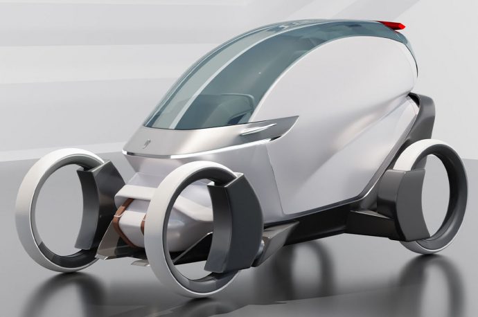 This electric Pininfarina hot rod boasts hubless wheels and aerodynamic design