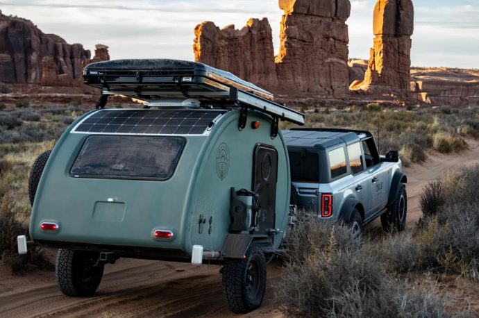 With single-piece fiberglass shell, Bean Stock 2.0 is most capable ultralightweight off-road teardrop trailer
