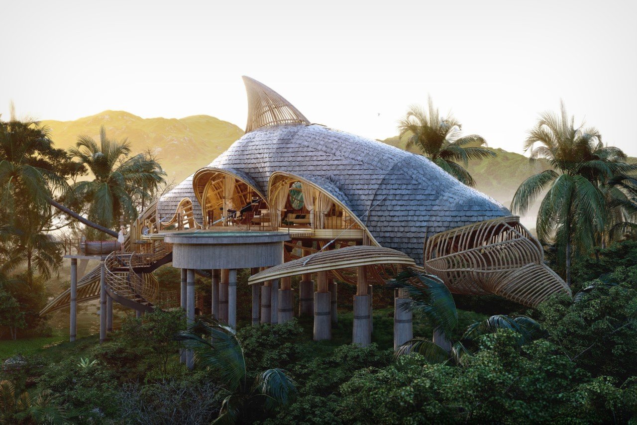 #A Picture-Perfect Tropical Getaway Inside A Dolphin Shaped Retreat