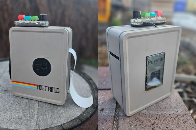 Polaroid-inspired DIY camera uses AI to print poems instead of photos