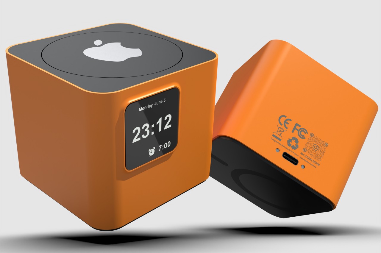 Apple-inspired alarm clock