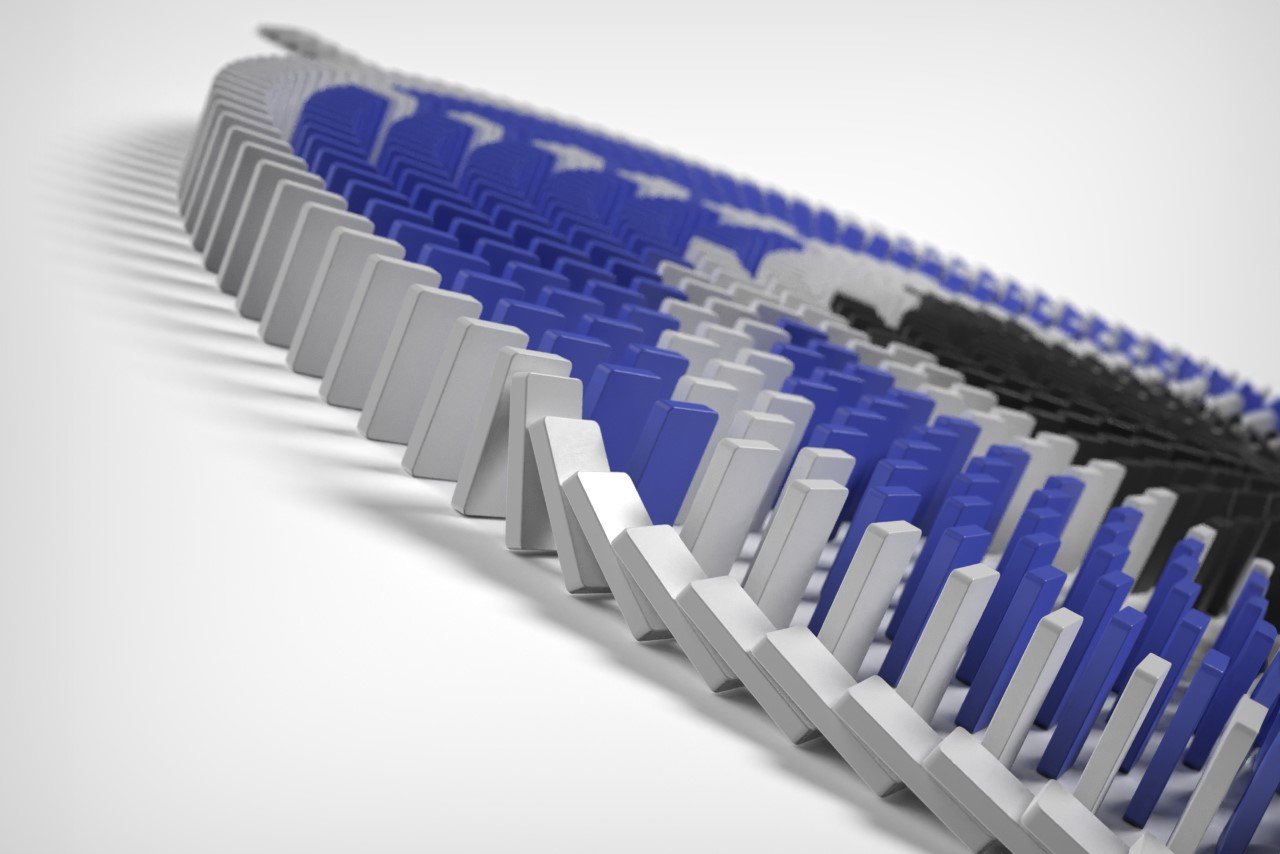 #How to make a Domino Chain Reaction in KeyShot using the new ‘Physics Simulation’ feature