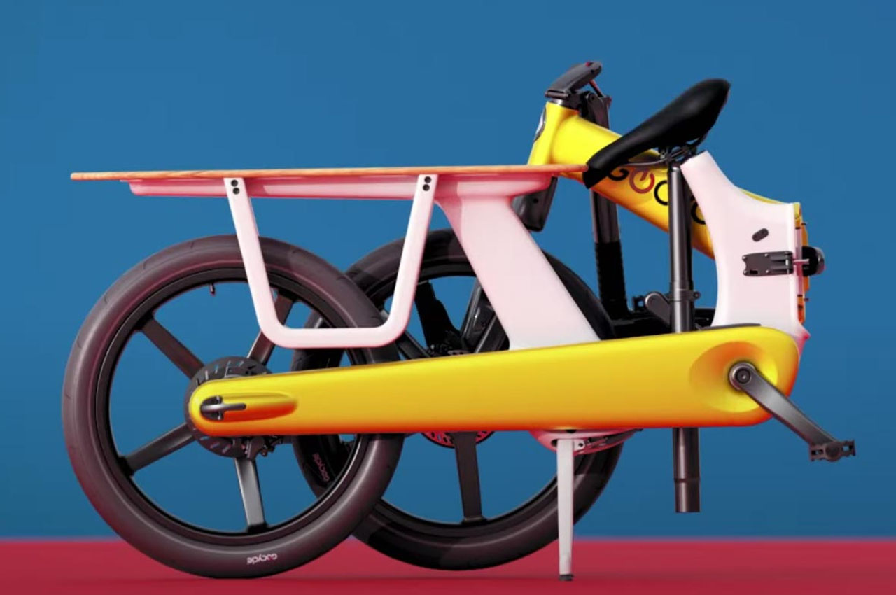 #Lightweight and sleek Gocycle cargo e-bike fold down for hassle-free transportation