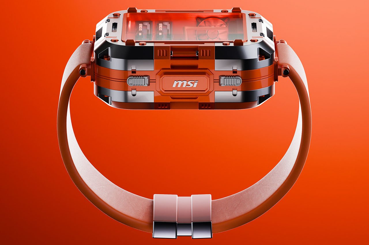 #MSI Gaming PC Watch is a dragon red themed, full-fledged rig for your wrist