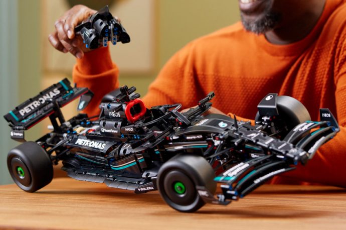 The 1,642 piece LEGO Mercedes-AMG W14 E Performance will arrive in March 2024