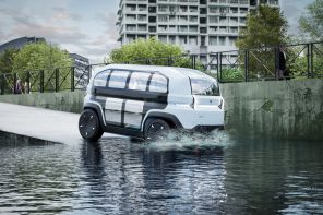 This amphibious electric vehicle has the smarts for practical urban mobility needs