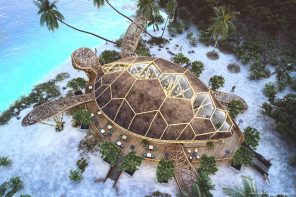 Giant Turtle-shaped beach restaurant gives diners the epitome of nature-inspired and themed decor