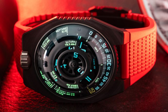 Urwerk’s UR-100V LightSpeed clocks speed of light as it beams through our solar system