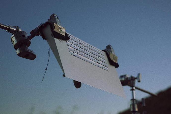 Wedged-shaped full metal keyboard is inspired by the Flatiron NYC landmark