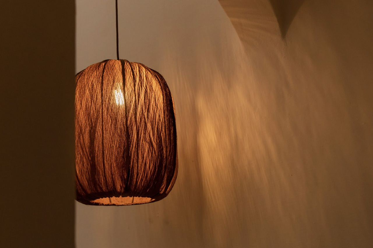 #These Pendant Lighting Designs Are Made From A Leather Alternative Derived From Plants
