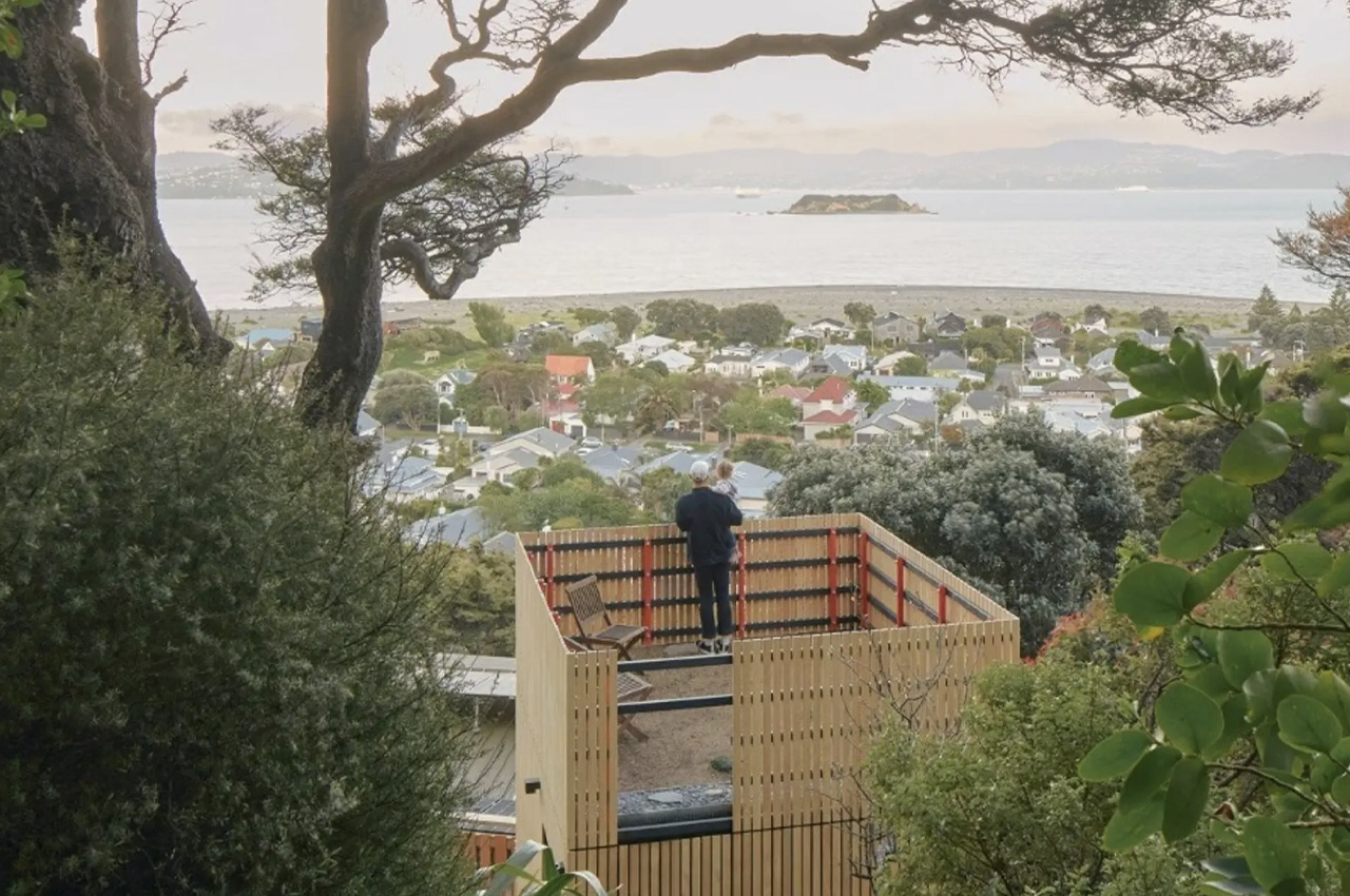 #Tiny Timber Tower Was Airlifted And Tucked Into The Green New Zealand Landscape
