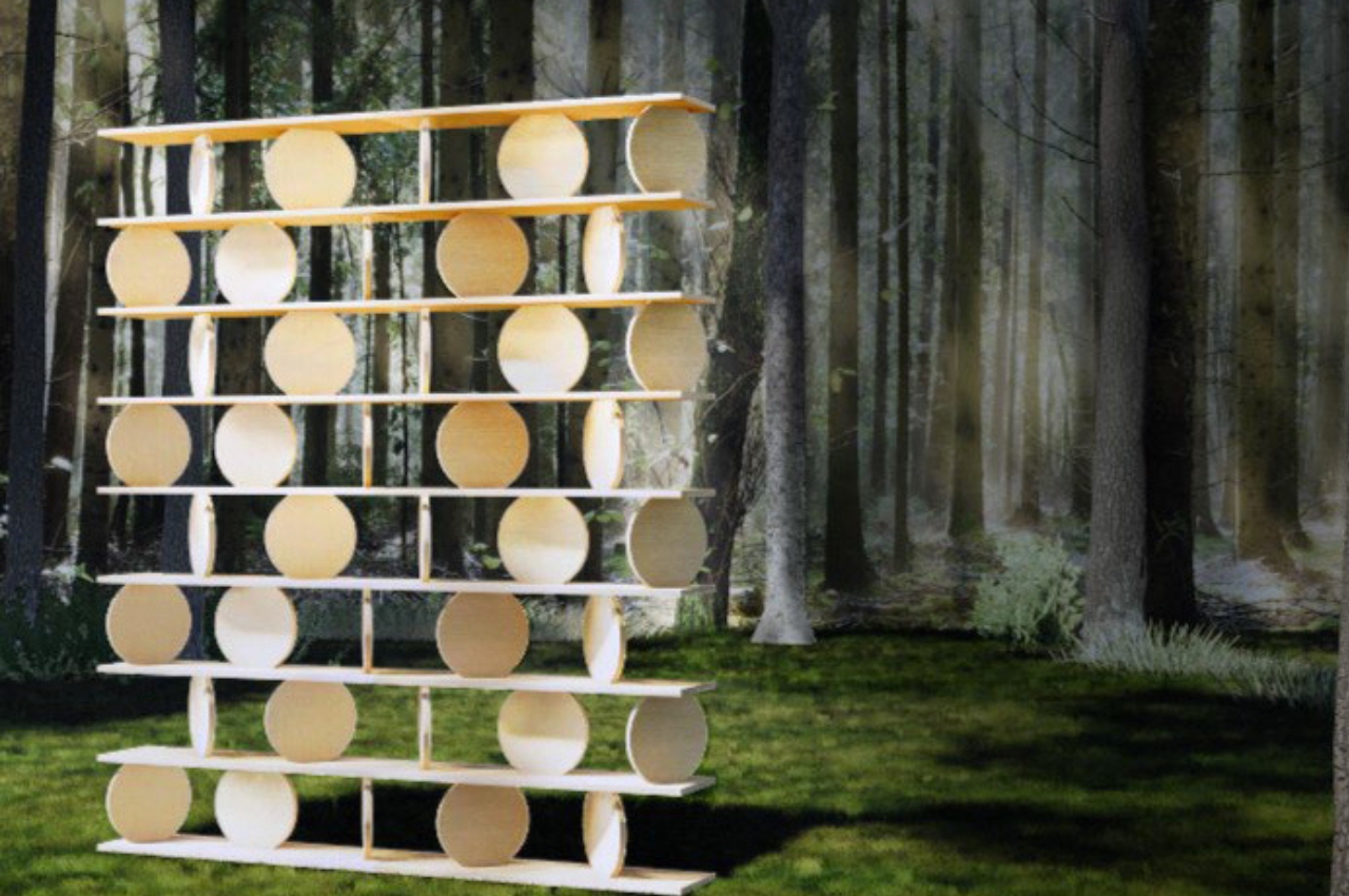 #Modular wooden bookshelf is inspired by Ryuichi Sakamoto’s vision