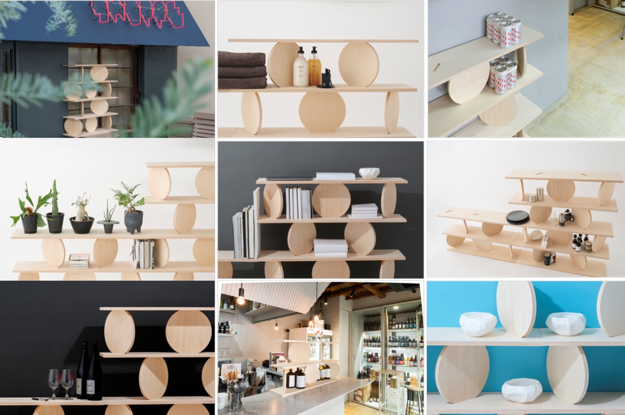 Modular wooden bookshelf is inspired by Ryuichi Sakamoto’s vision