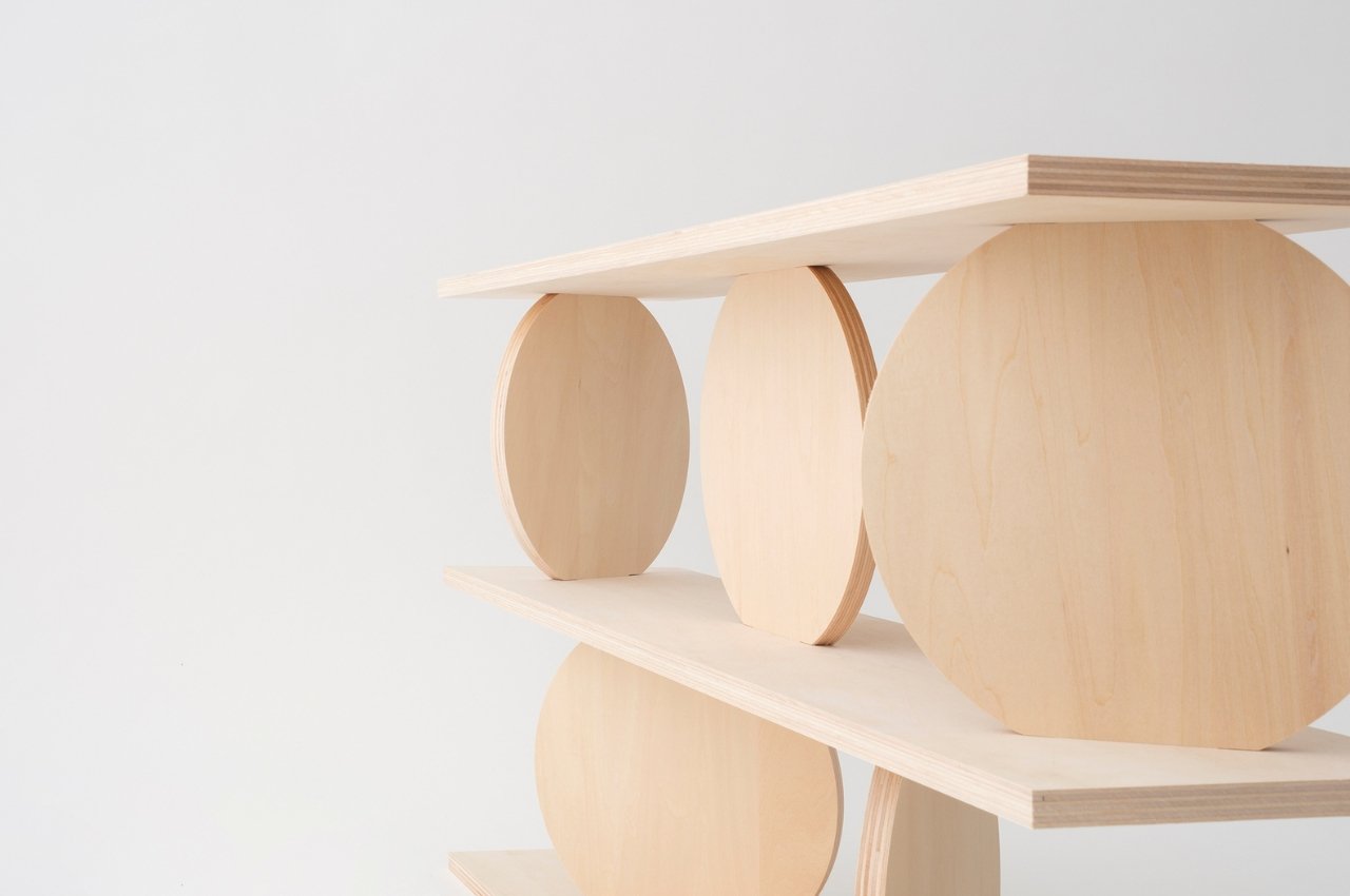 Modular wooden bookshelf is inspired by Ryuichi Sakamoto’s vision