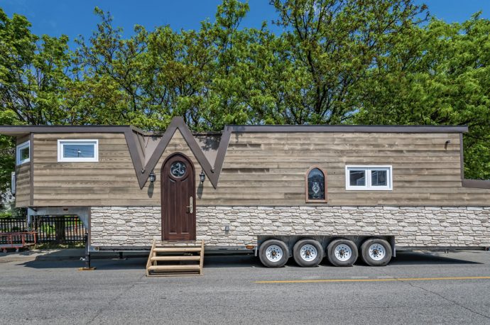 Not-So-Tiny Purple-Themed Tiny Home Is Truly Pushing The Boundaries Of Micro-Living