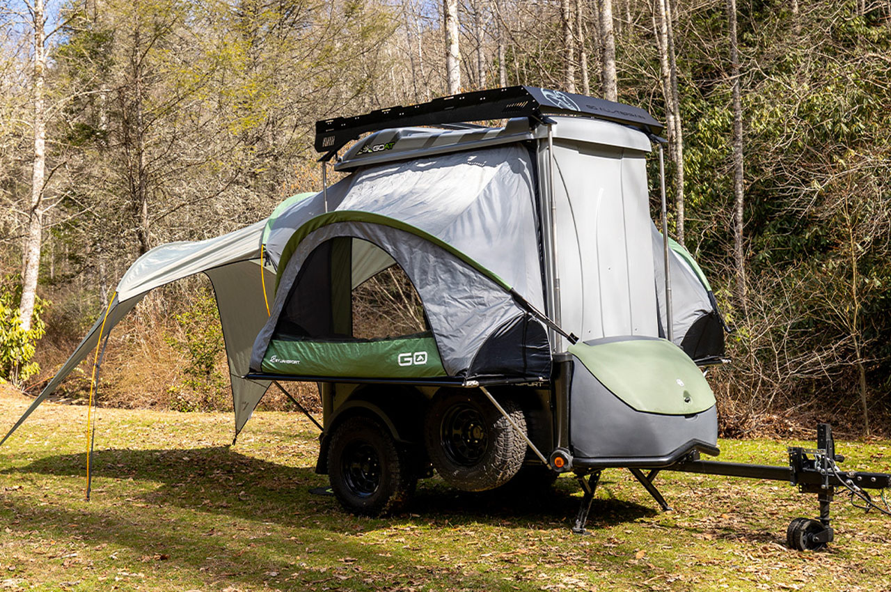 #SylvanSport GOAT lightweight off-road trailer can haul bikes, ATVs, and sleep up to four
