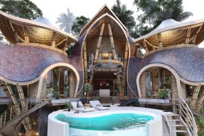 The Enchanting Overlap of Japanese and Balinese Architecture in a Woodland Villa