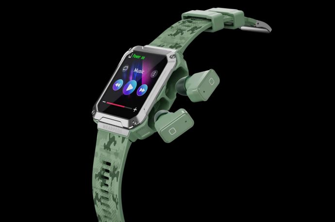 This hybrid smartwatch cocoons a pair of earbuds for double utility geeks always desired