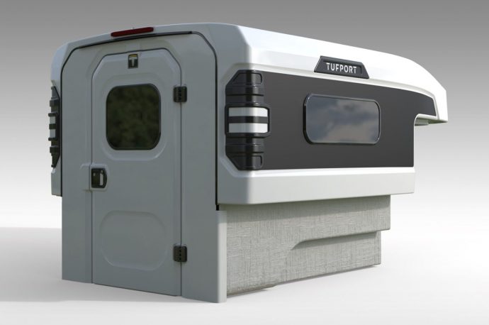Tufport’s ultra-utilitarian Overlanding camper fits full and mid-sized 4x4s with ease
