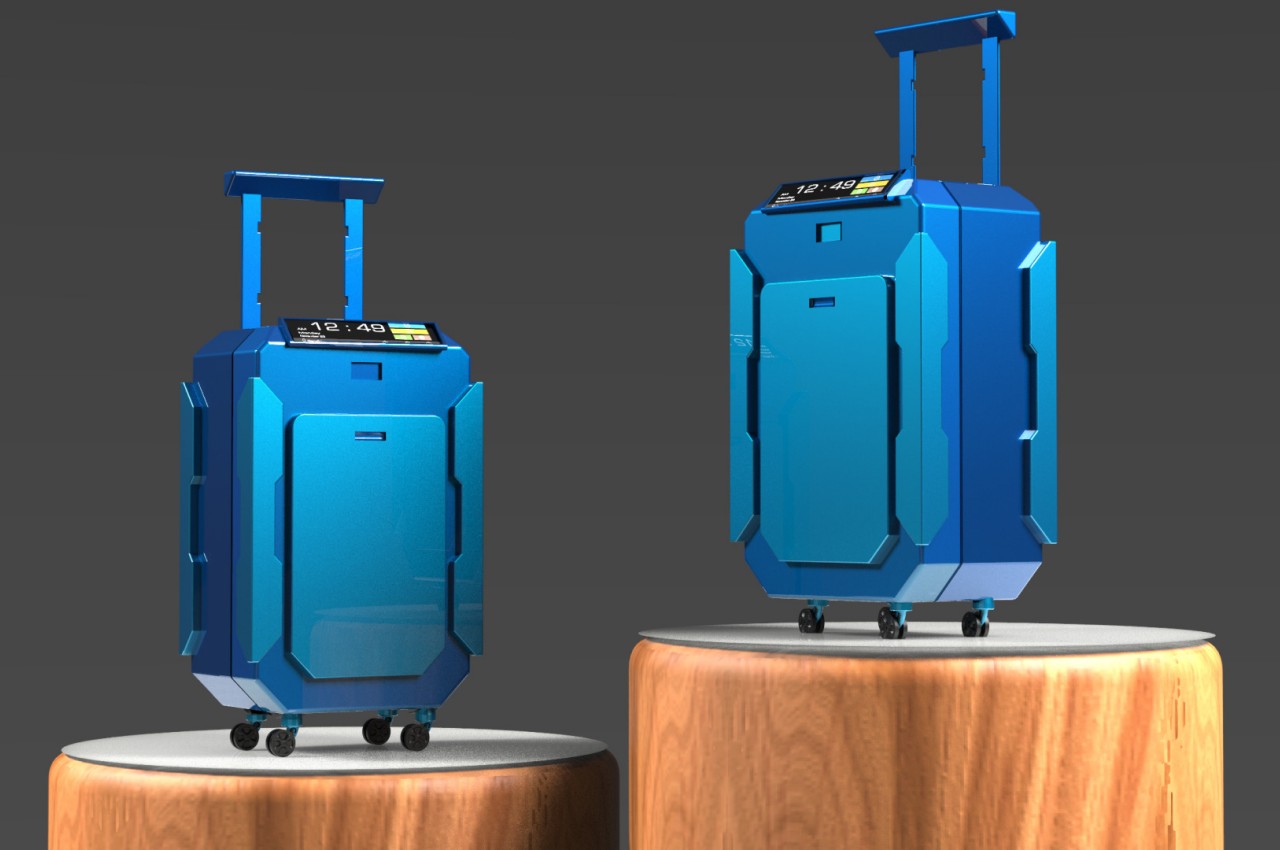 #Watch-inspired smart suitcase concept is made for frequent travelers