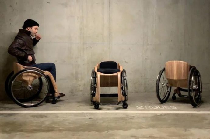 Wooden wheelchair adds an eco-friendly and aesthetic aspect to a mobility aid